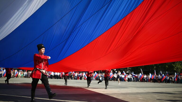 Празднование Дня государственного флага Российской Федерации в Краснодаре