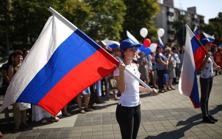 Празднование Дня государственного флага Российской Федерации в Краснодаре