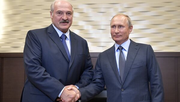 Президент РФ Владимир Путин и президент Белоруссии Александр Лукашенко во время встречи. 22 августа 2018