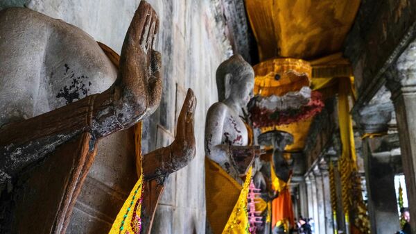 Индуистский храмовый комплекс Ангкор-Ват в провинции Сиемреап в Камбодже