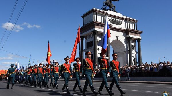 Военный парад в Курске в честь 75-летия Победы в Курской битве