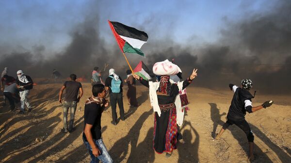 Cтолкновения палестинцев с израильской армией в секторе Газа