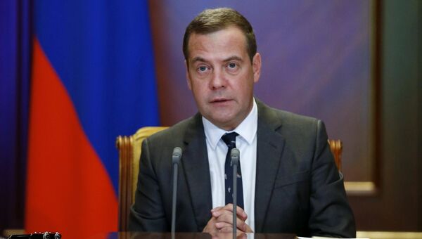 Председатель правительства РФ Дмитрий Медведев проводит селекторное совещание о готовности к учебному году. 29 августа 2018