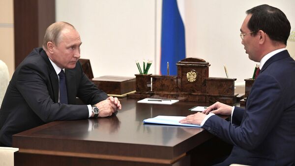 Президент РФ Владимир Путин и глава Республики Саха (Якутия) Айсен Николаев