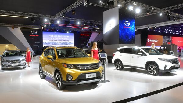 Автомобили китайской компании GAC Motor на Московском международном автомобильном салоне 2018