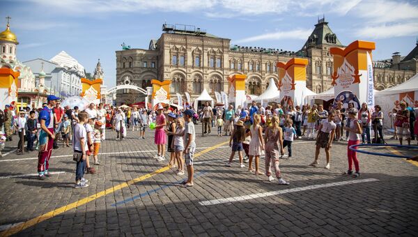 День спорта в Детском городке на Красной площади в рамках Фестиваля Спасская башня детям