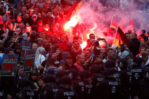 Акция протеста в Хемнице Акция протеста в Хемнице