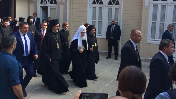 Патриарх Московский и всея Руси Кирилл прибыл в резиденцию Константинопольского патриарха в Стамбуле. 31 августа 2018