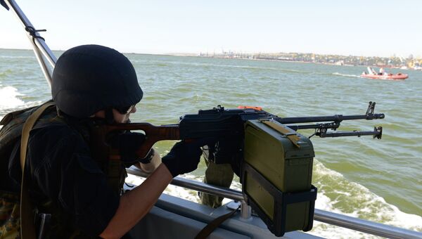 Береговая охрана Украины во время патрулирования Азовского моря