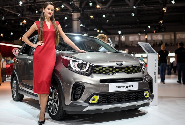 Модель на стенде компании KIA на Московском международном автомобильном салоне 2018