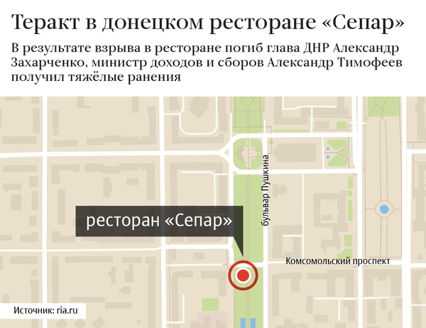 Теракт в донецком ресторане Сепар Теракт в донецком ресторане Сепар