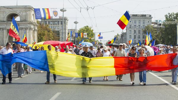 Сторонники объединения Молдавии и Румынии