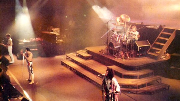 Рок-группа Queen во время концерта во Франкфурте, Германия