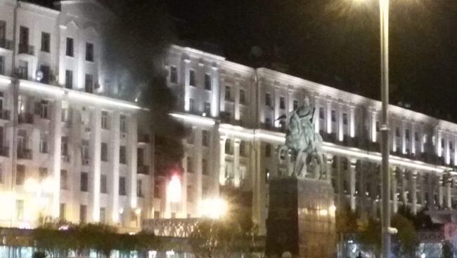 Пожар в центре Москвы на Тверской улице. 04.09.2018