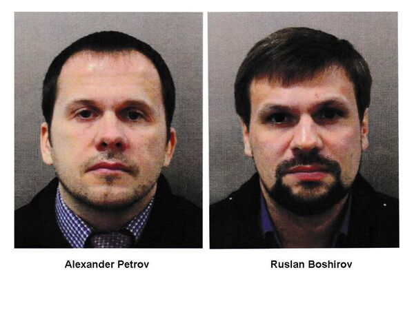 Подозреваемые в попытке убийства Сергея Скрипаля и его дочери Юлии в Солсбери Александр Петров и Руслан Боширов Подозреваемые в попытке убийства Сергея Скрипаля и его дочери Юлии в Солсбери Александр Петров и Руслан Боширов