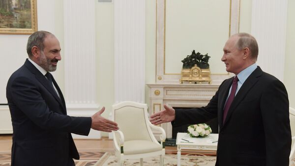 Президент РФ Владимир Путин встретился с премьер-министром Армении Николом Пашиняном