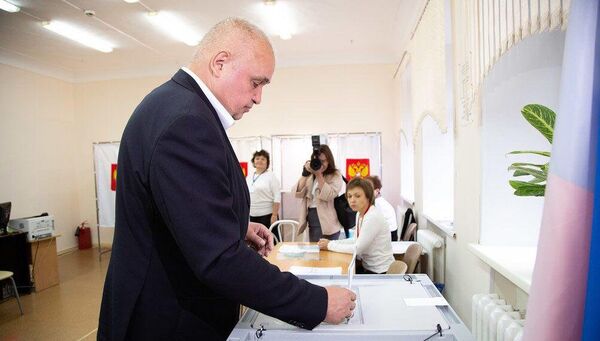 Врио главы Кузбасса Сергей Цивилев проголосовал на выборах губернатора Кемеровской области
