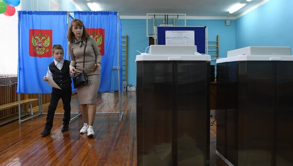 Единый день голосования на избирательном участке в Новосибирске. Архивное фото