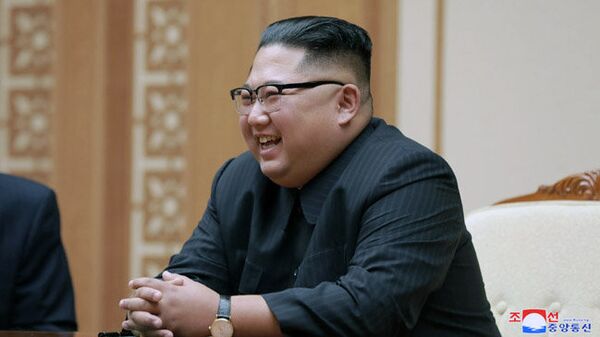 Ким Чен Ын во время встречи с Валентиной Матвиенко в Пьхеньяне. 9 сентября 2018