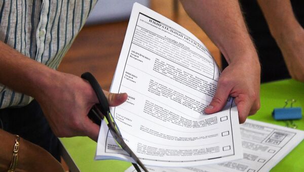 Подсчет голосов на выборах. Архивное фото