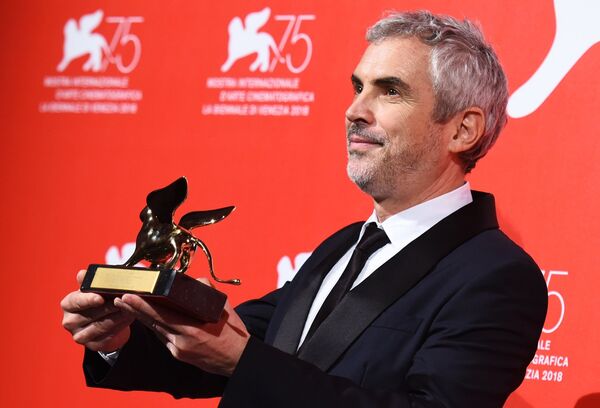 Режиссер Альфонсо Куарон на церемонии закрытия 75-го издания Венецианского кинофестиваля. 8 сентября 2018