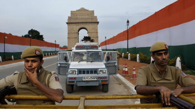 Сотрудники полиции в канун Дня независимости в Нью-Дели, Индия. Архивное фото
