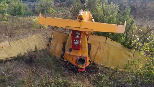 Самолет, разбившегося 12 сентября 2018 года в Ульяновской области при выполнении сельскохозяйственных работ