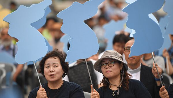 Участники митинга за мир на Корейском полуострове. Архивное фото