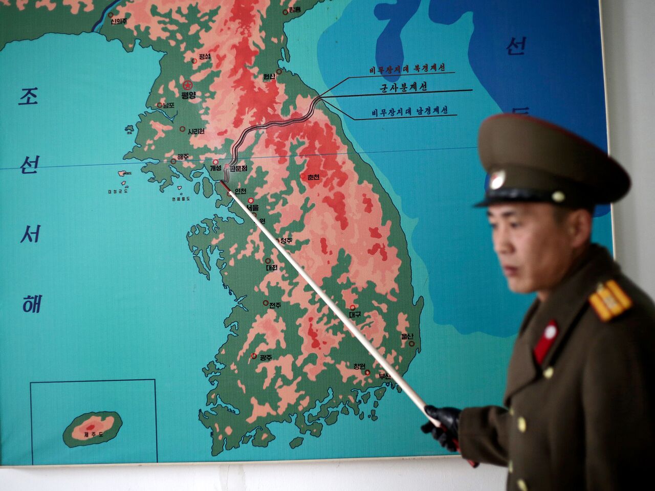 карта северная корея