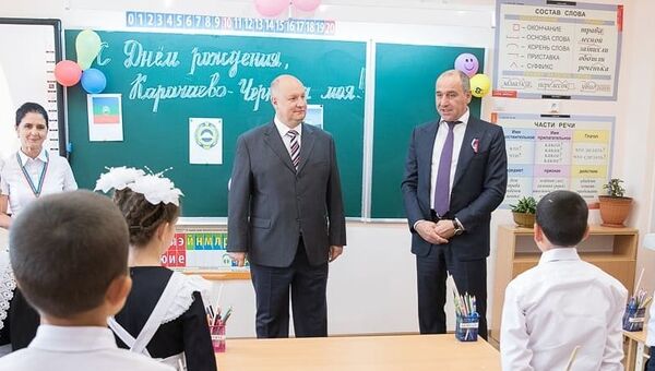 Открытие нового образовательного комплекса – школа плюс детский сад на 255 мест в селе Холоднородниковское Прикубанского района КЧР