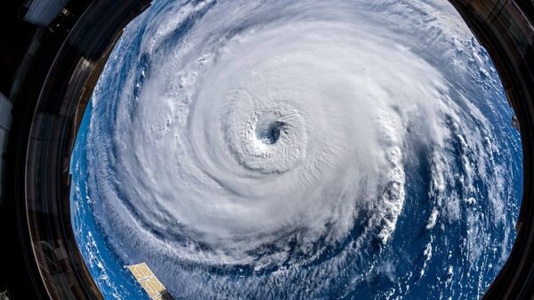 Вид на ураган из космоса. Архивное фото