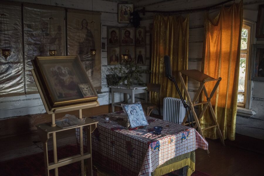 В доме Татьяны — последней жительницы села Кукуй. Макарьевский район, Костромская область
