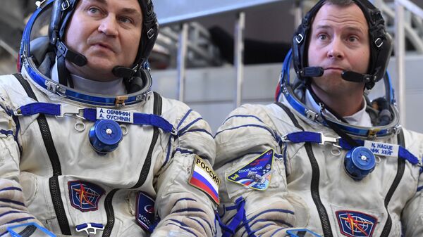Космонавт Роскосмоса Алексей Овчинин и астронавт НАСА Ник Хейг. Архивное фото