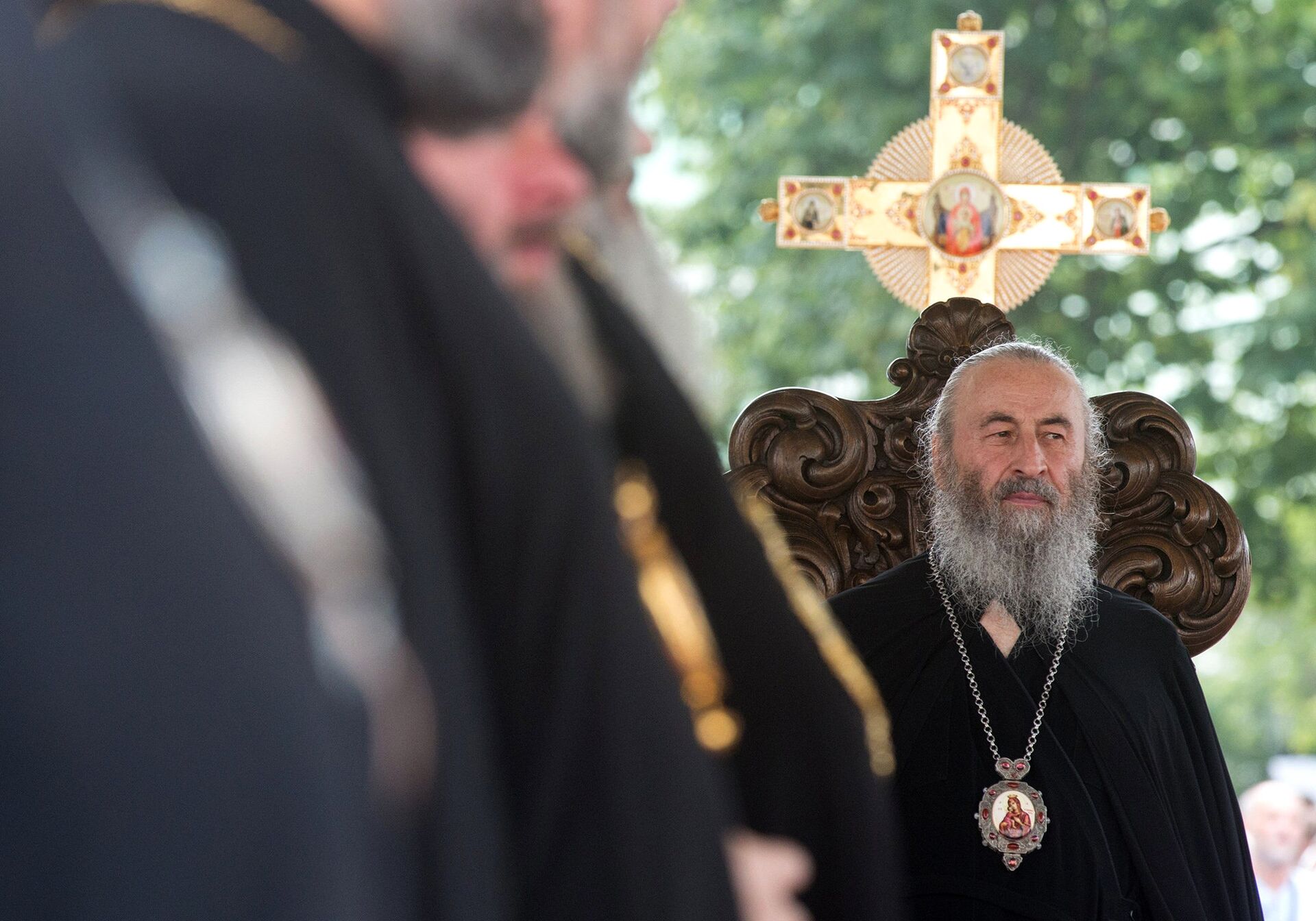 Митрополит Киевский и всея Украины Онуфрий в Киево-Печерской лавре в Киеве Митрополит Киевский и всея Украины Онуфрий в Киево-Печерской лавре в Киеве - РИА Новости, 1920, 26.05.2025
