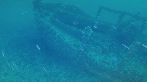 Затонувший корабль Четвертый у мыса Тарханкут, Крым