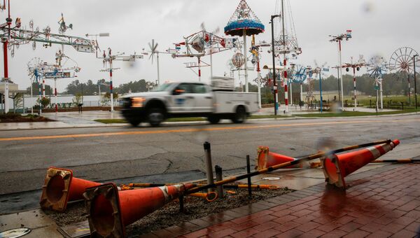 Ураган Флоренс в городе Уилсон в штате Северная Каролина. 14 сентября 2018