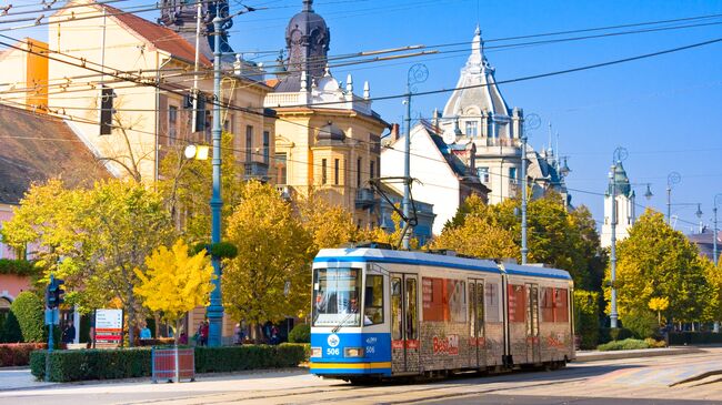 На улице города Дебрецен, Восточная Венгрия