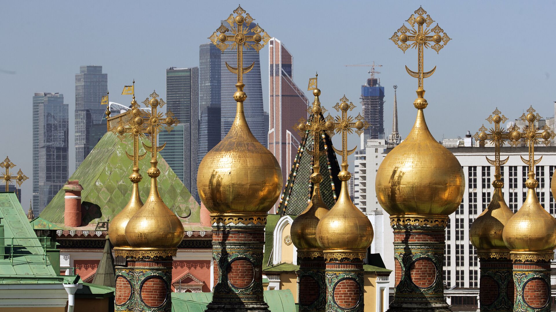 Купола Верхоспасского собора Московского Кремля - РИА Новости, 1920, 30.06.2021