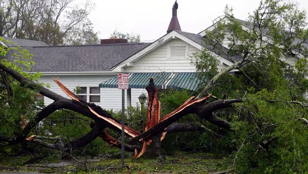 Последствия урагана Флоренс в городе Уилмингтон штата Северная Каролина. 14 сентября 2018
