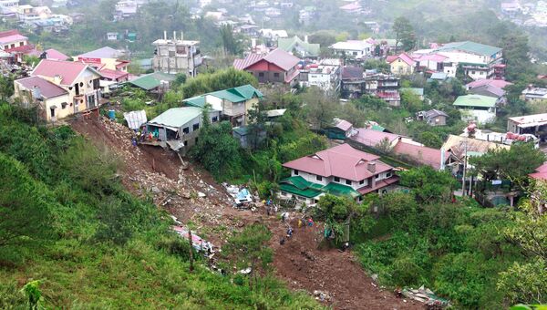 Последствия тайфуна Мангхут в городе Багио на Филиппинах. 16 сентября 2018 года