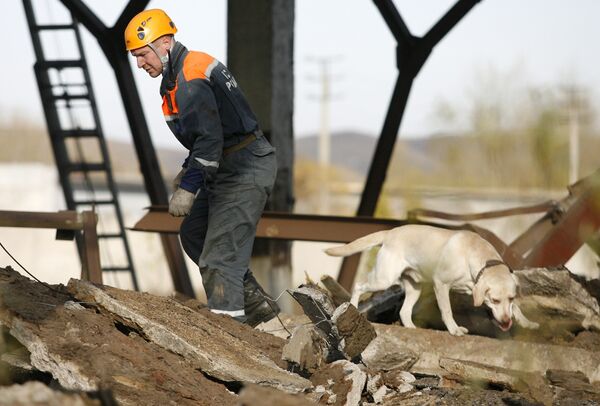 На строительной площадке в Красноярске произошло обрушение перекрытия