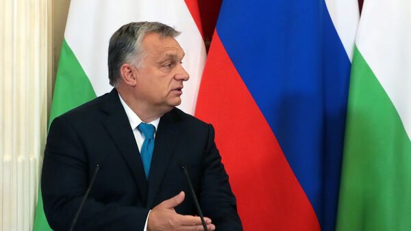 Премьер-министр Венгрии Виктор Орбан во время совместной с президентом РФ Владимиром Путиным пресс-конференции