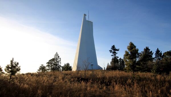 Национальная солнечная обсерватория, находящаяся на пике Сакраменто в Нью-Мексико, США