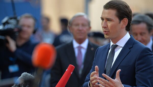 Канцлер Австрии Себастьян Курц перед началом неформального саммита глав стран-членов ЕС в Зальцбурге
