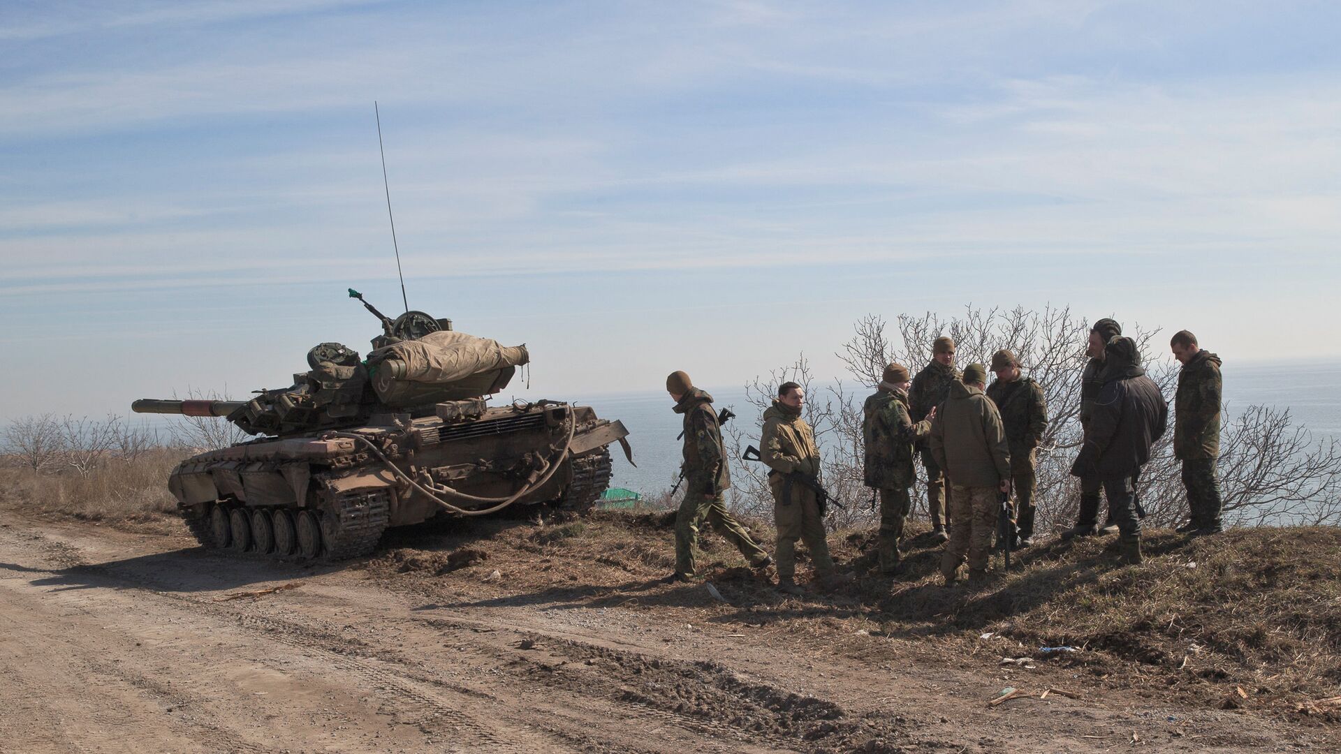 Украинские военные на побережье Азовского моря - РИА Новости, 1920, 14.12.2020