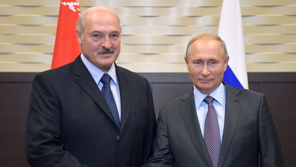 Владимир Путин и президент Белоруссии Александр Лукашенко во время встречи. 21 сентября 2018