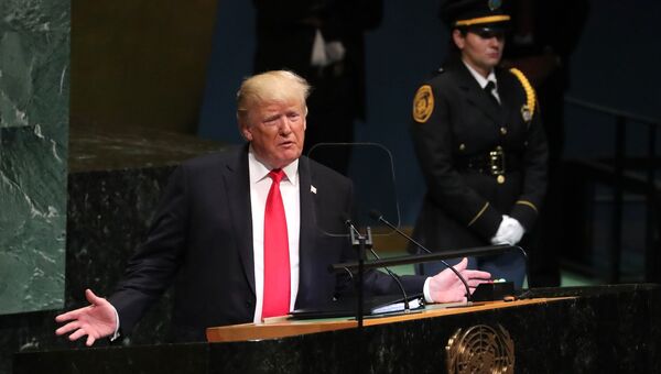 Президент США Дональд Трамп на открытии Генеральной ассамблеи в Нью-Йорке