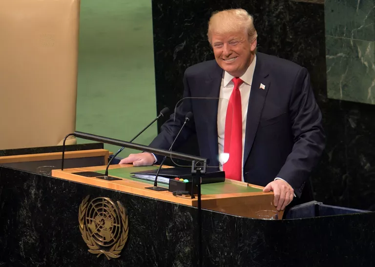 Президент США Дональд Трамп выступает на Генеральной ассамблее ООН в Нью-Йорке Президент США Дональд Трамп выступает на Генеральной ассамблее ООН в Нью-Йорке