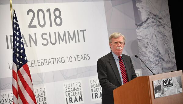 Советник по национальной безопасности США Джон Болтон на саммите против владения Ираном ядерным оружием в кулуарах Генеральной Ассамблеи ООН в Нью-Йорке, США. 25 сентября 2018