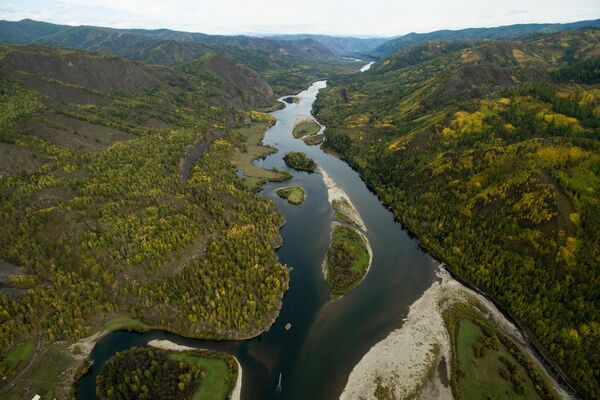 Река Малый Енисей в Каа-Хемском кожууне Республики Тыва